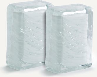 AM.PM Set van 2 glazen boekensteunen, Diafani