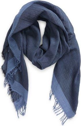 Vince Border Stripe Gauze Scarf in 434Agm at Nordstrom Rack