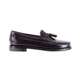 Sebago Loafers, male, Black, Size: 7 1/2 US Classic Will Leather Moc Toe Loafers