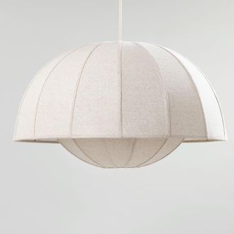 Maisons du monde L&aacute;mpara de techo con doble pantalla de poli&eacute;ster crema