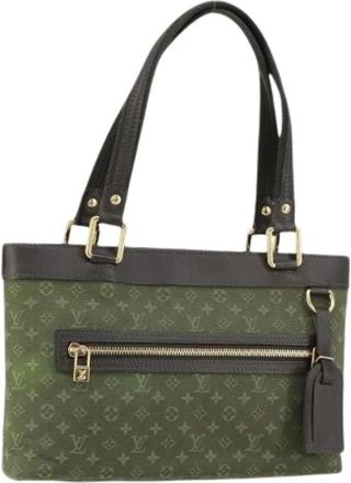 Louis Vuitton Pre-owned Shoulder Bags, female, Green, Size: ONE SIZE Pre-owned Canvas Shoulder Bag