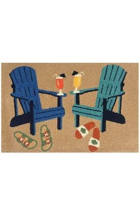 R16 Home Beach Drinks Indoor/Outdoor Doormat in Tan Multi at Nordstrom Rack, Size 24X36