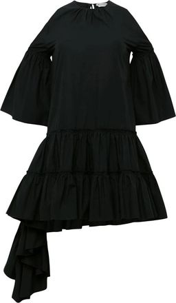 J.W.Anderson Ruffle Dress - Dames - Korte kleedjes - Zwart - 2XS - Kleedjes