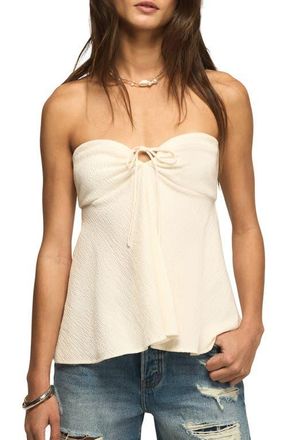 Lucky Brand Crinkle Tube Top in Antique White at Nordstrom, Size X-Large