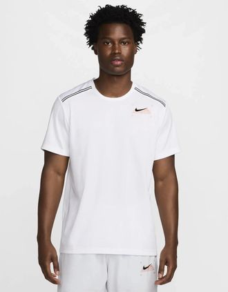 Nike Mens Nike Miler Graphic Mens T-Shirt - White - Size: 38