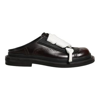 Dolce & Gabbana Mules, male, Brown, Size: 11 US Calfskin Sliders