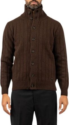 Brooksfield Cardigan - - Knitwear - Uomo - Marrone - S