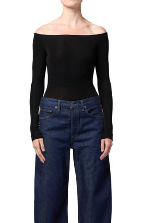 A Gold E Maren Bodysuit In Black