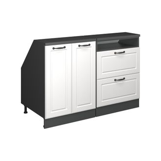 Vicco Conjunto De Armarios Para Techo Inclinado Rion, Blanco Casa De Campo, 120 Cm Lote De 2 Carcasas De Armario 60 Cm De Profundidad, Vicco