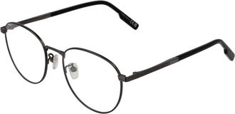 Ermenegildo Zegna Titanium Ronde Optische Monturen met Demo Lenzen - Heren - Brillen - Grijs - ONE Size - Accessoires