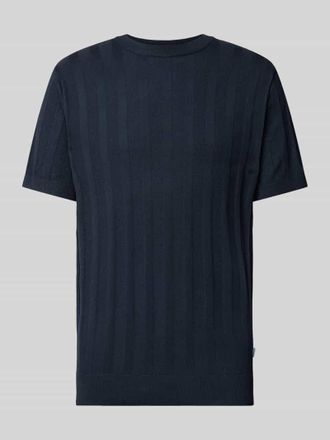 Lindbergh Lindbergh Strickshirt mit Streifenmuster in Marine, Gr&ouml;&szlig;e S