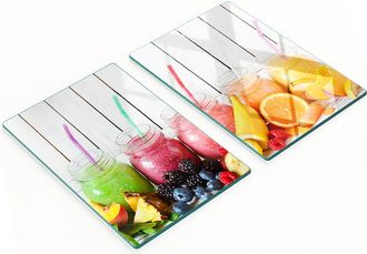 OEM Tablas De Cristal Para Servir C&oacute;cteles De Frutas Con Dise&ntilde;os Gr&aacute;ficos, 2 X 40 X 52 Cm