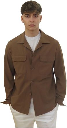 AT.P. CO Orlando Jas - Heren - Casual Overhemden - Bruin - L - Overhemden