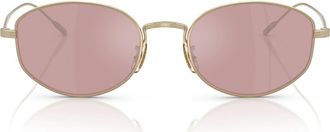 Oliver Peoples 55mm Polarized Oval Sunglasses in Pink at Nordstrom