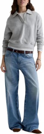 AG - Adriano Goldschmied Adria Wide Leg Jeans In Stockholm Snowdrift