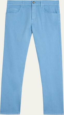 Cesare Attolini Mens Cotton Slim Straight-Leg Five-Pocket Pants