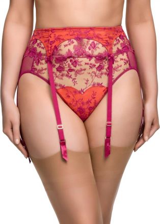 Dita Von Teese Victresse High Waist Suspender In Rubine