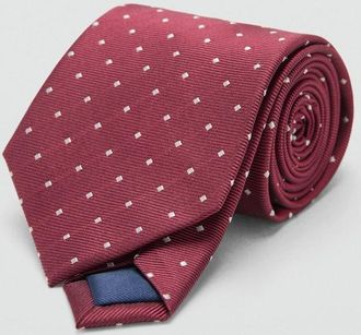 Mango Cravatta seta pois bordeaux - Uomo - Taglia unica - MANGO MAN