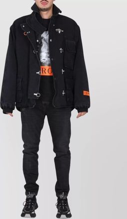 Heron Preston high neck canvas utility jacket