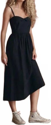 The Great. Versa Midi Dress In Black