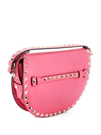 Valentino Garavani Rockstud Zip Leather Small shoulder bag - Roze