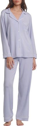 Eberjey Gisele Long Pajamas in Lavender Dusk/ivory at Nordstrom, Size X-Small