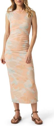 Splendid Cheyla Butterfly Print Mesh Maxi Dress in Bellini Multi at Nordstrom, Size Medium