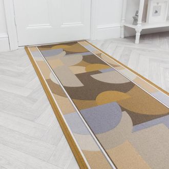 Runrug Hallway Runner Rug - Non-Slip, Hardwearing, 5.4mm - Malis in Beige | Size: 66 cm x 360 cm