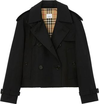 Burberry Cropped Gabardine Trench Jacket
