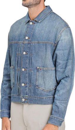 Tommy Jeans Medium Wash Denim Jacket With Vintage-Inspired Embroidery