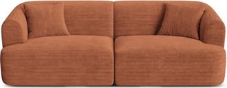 Cosmopolitan Design Sof&aacute; modular 3 plazas pana terracota