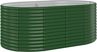 vidaXL Letto Giardino Acciaio Zincato 175x100x68 cm Verde - Vidaxl