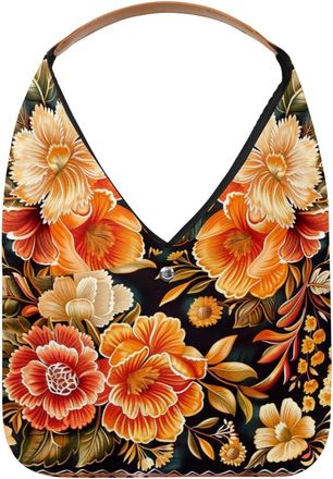 Generic Vintage Ethnic Boho Floral (2) Reusable Lightweight Grocery Bags - Foldable Into Compact Pouch, Washable & Sturdy, Multipurpose for Shopping and Trave