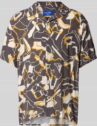 Jack & Jones Jack & Jones Regular Fit Freizeithemd mit Resortkragen Modell LUKE in Hellgrau, Größe XL