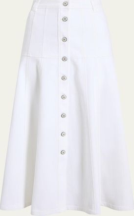 Cinq &agrave; Sept Veena Button-Front Midi Skirt