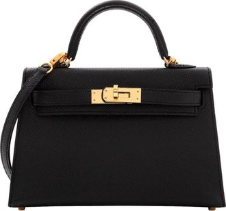 Hermès Hermès Kelly 20cm Epsom Sellier Noir Gold Hardware