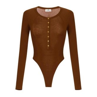 Elisabetta Franchi Dames, Tops, Bruin, Maat: XS Jersey