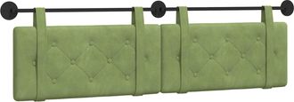 vidaXL Cabecero Colgante Verde Claro Terciopelo Vidaxl