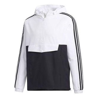 adidas neo Windproof Casual Sports Hooded Jacket White GJ8951