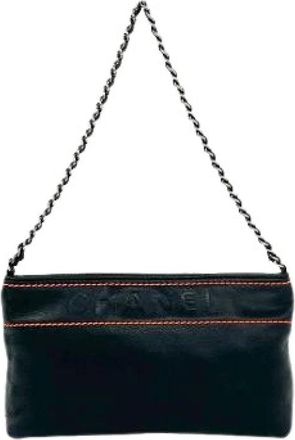 Chanel Pre-owned Lamsleren Handtas - Dames - Vintage Schoudertas - Zwart - ONE Size - Leer - Vintage