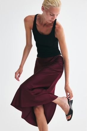 H&M Midi Skirt in Burgundy at Nordstrom, Size Xx-Large