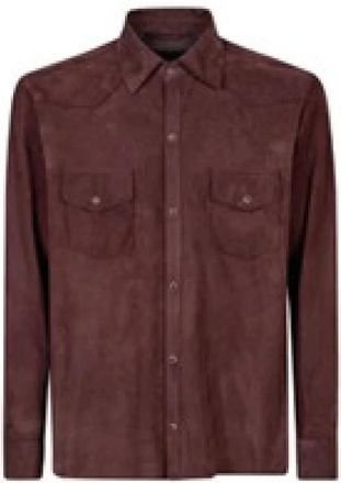 Eleventy Giubbino Camicia Texas - Heren - Casual Overhemden - Bruin - M - Overhemden