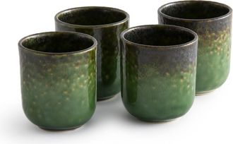 AM.PM Set van 4 kopjes in reactief geglazuurd aardewerk, Aska