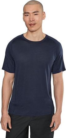 Smartwool Active Ultralite Short Sleeve Mens Clothing Deep Navy : LG, Wool/Tencel