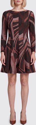 Pucci Slim Fit Flared Lurex Jersey Mini Dress with Abstract Print