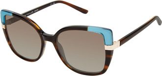 ANN TAYLOR ATP928 Polarized C02 Womens Sunglasses Brown Size 52