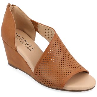 Journee Collection Women & apos;s Aretha Medium and Wide Width Wedge Sandals