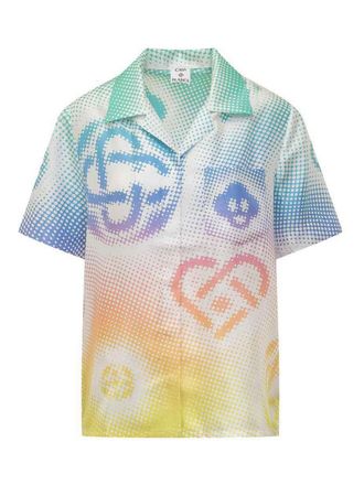 Casablanca All-Over Printed Shirt In Multicolour Silk