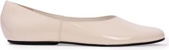Black Suede Studio Ezra Ballet Flat in Coconut Patent at Nordstrom, Size 39