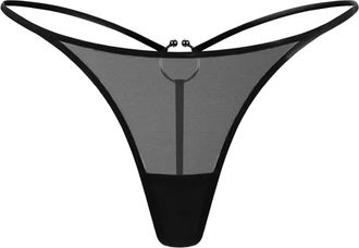 Zhilyova Dune semi-sheer tulle thong - Black